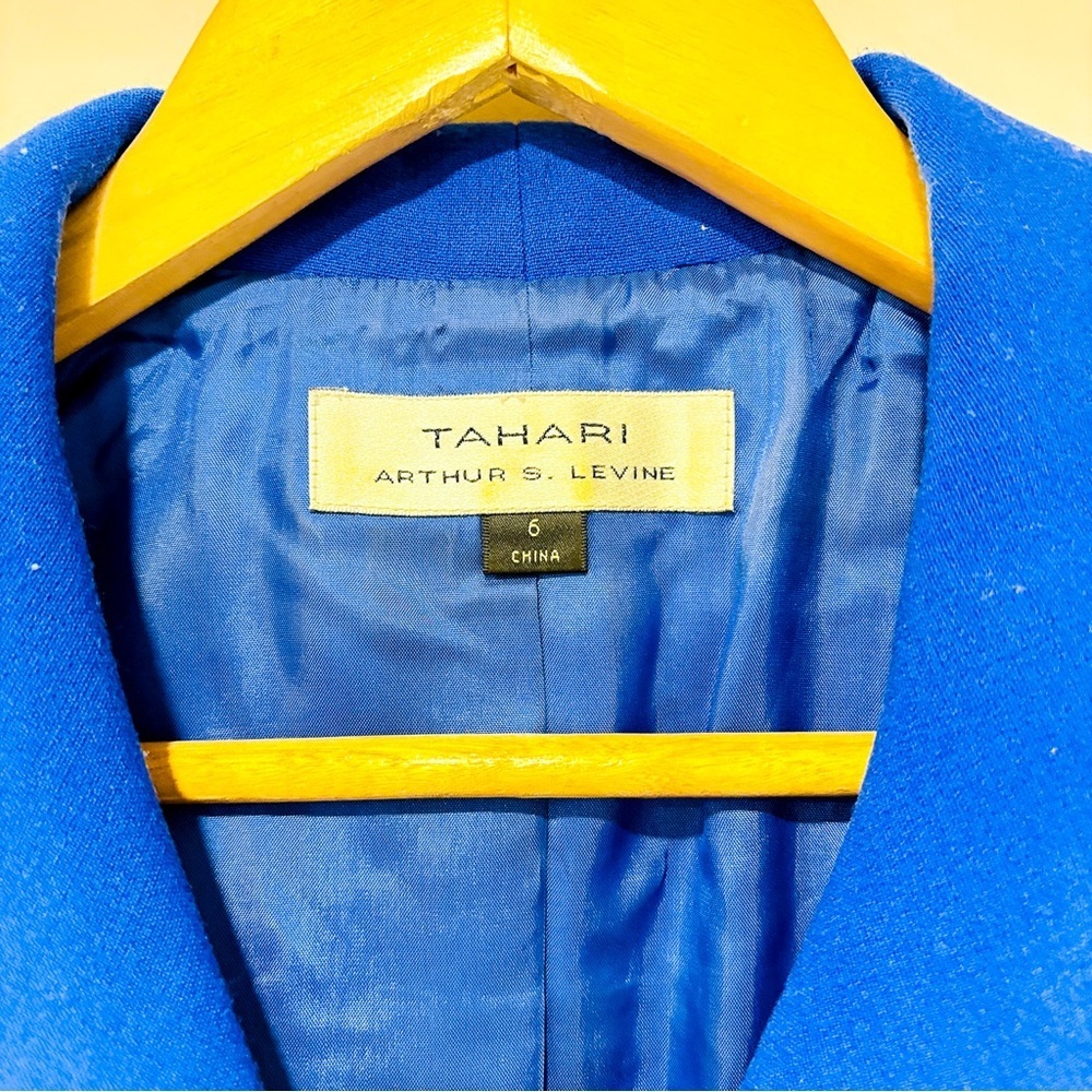 TAHARI ASL Indigo Cropped Blazer Double Breasted Jacket‎ Size 6 - Picture 10 of 10